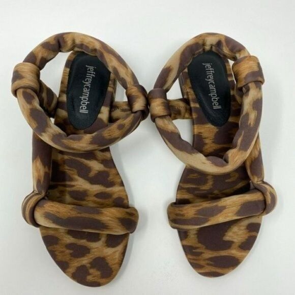 Jeffrey Campbell Shoes - Jeffrey Campbell cheetah puffy strappy sandals size 5.5